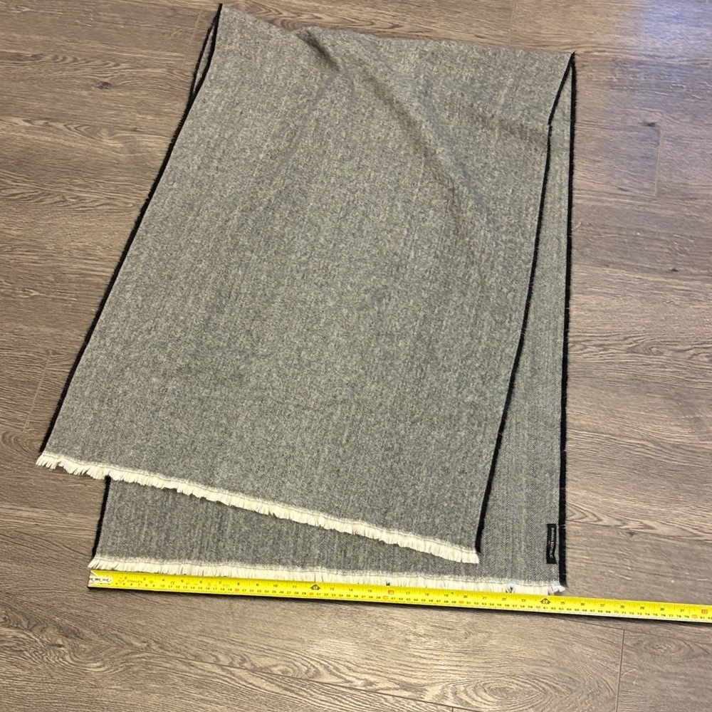 Gray BR Scarf with Fringe